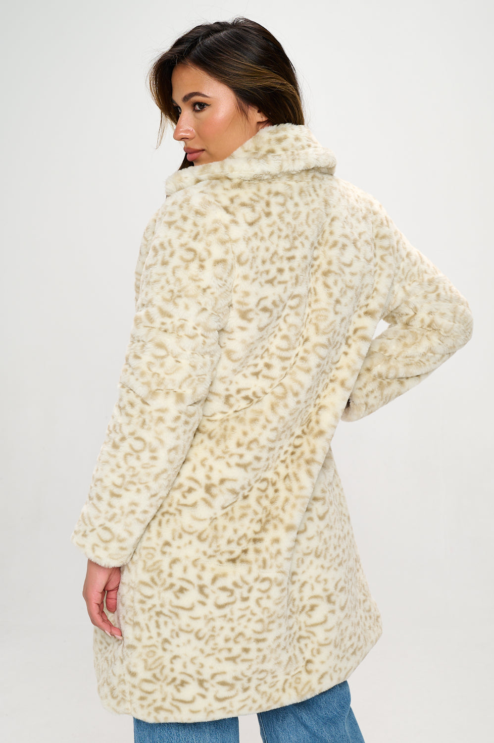 B. – COATURE Fur Faux Trench Coat